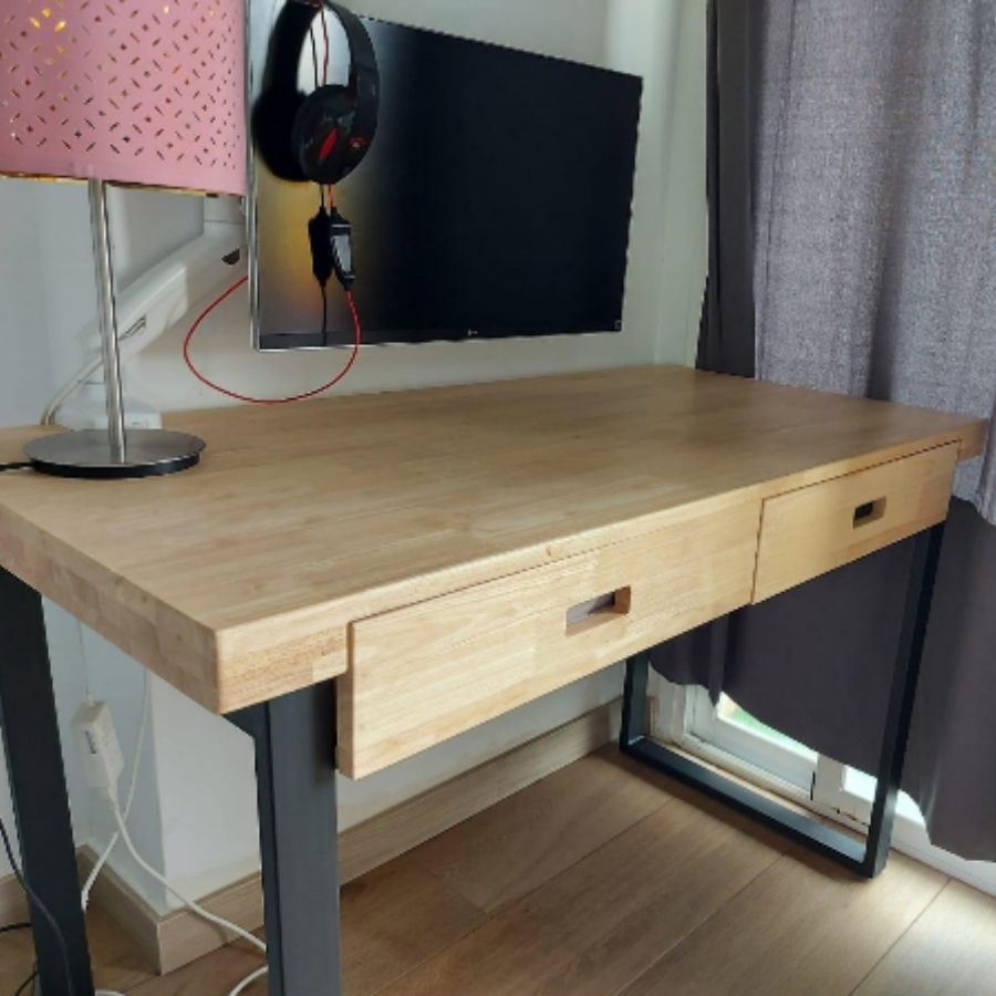 mesa escritorio madera vintage
